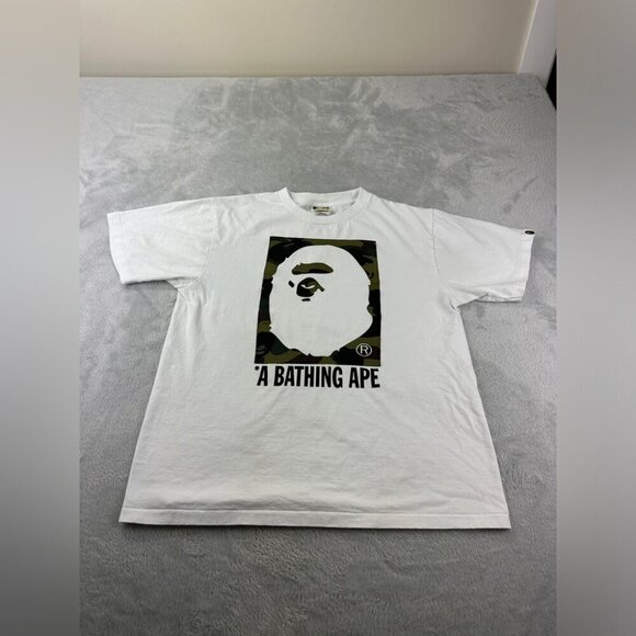 Bape A Bathing Ape 1st Camo Box Ape Head Tee Shirt Women's Size Medium Japan - Picture 12 of 14